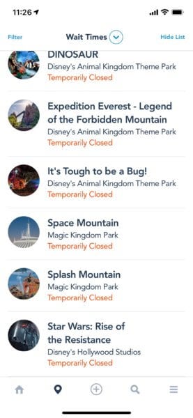 Disney app screenshot