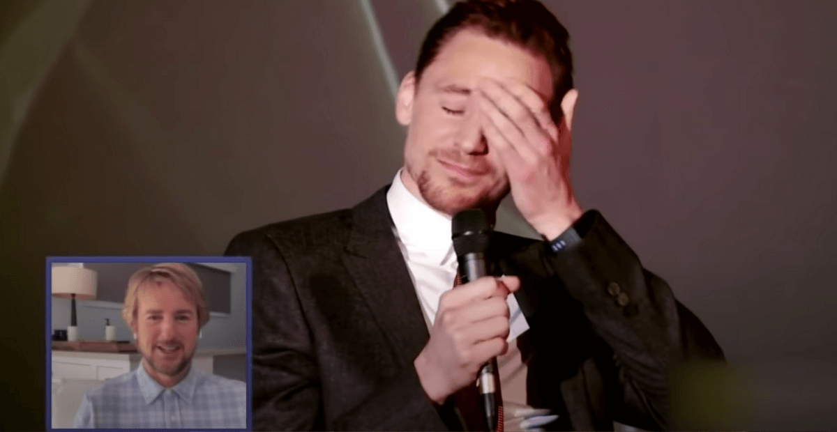 left Owen Wilson, right Tom Hiddleston