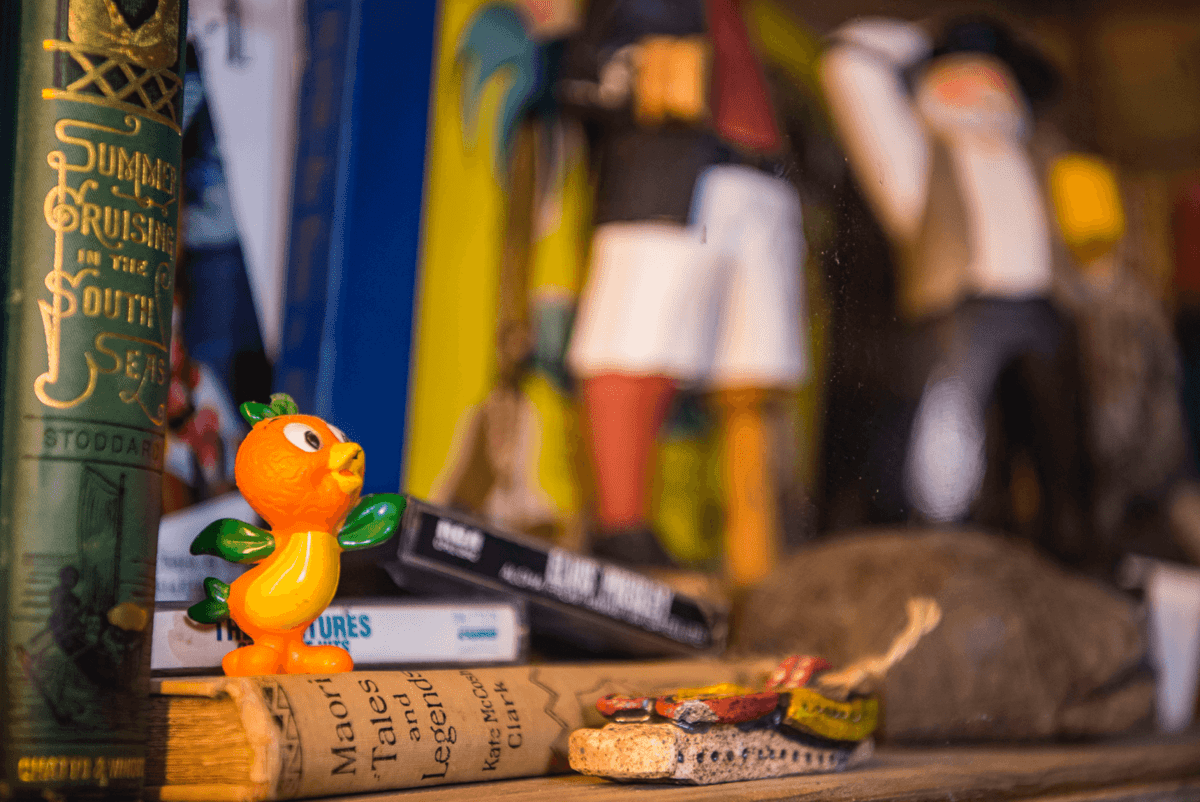 orange bird figure at trader sam's grog grotti