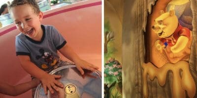 Child on Winnie the Pooh ride