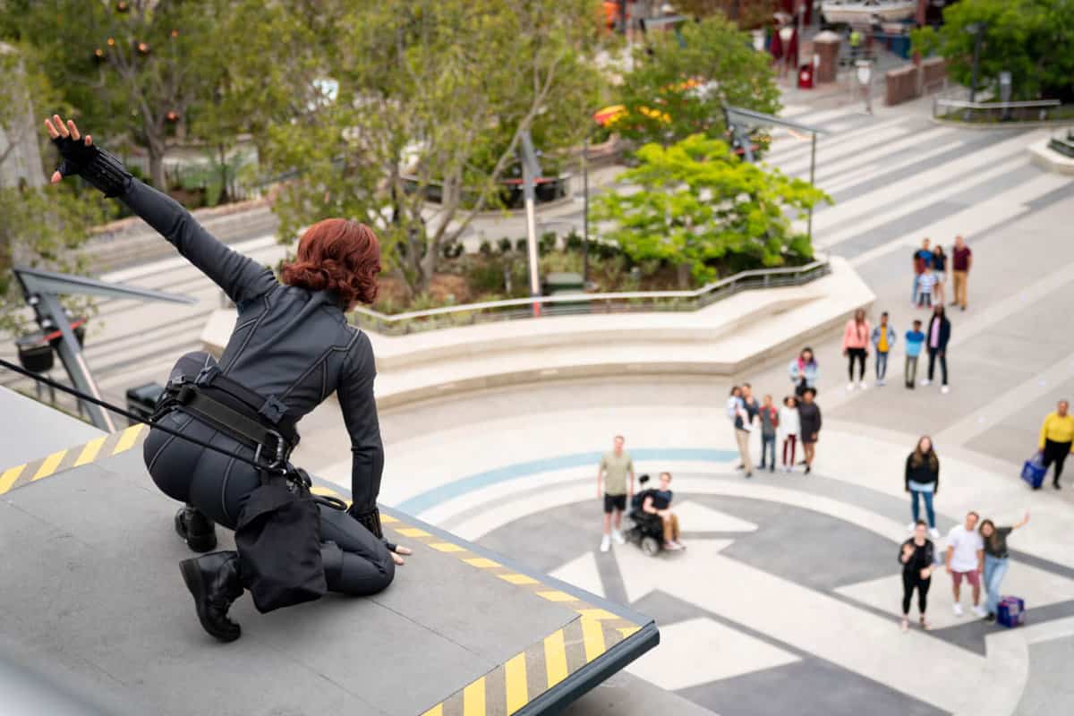 Black Widow at Avengers Campus