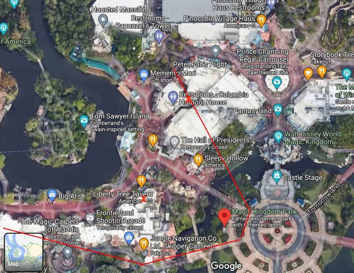 Bathroom map of Liberty Square