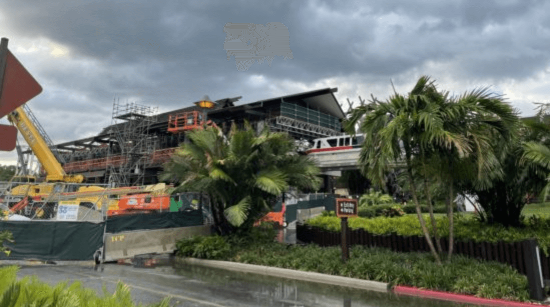 polynesian monorail construction