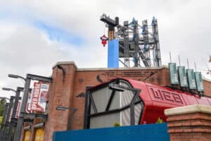 web slingers ride at avengers campus exterior