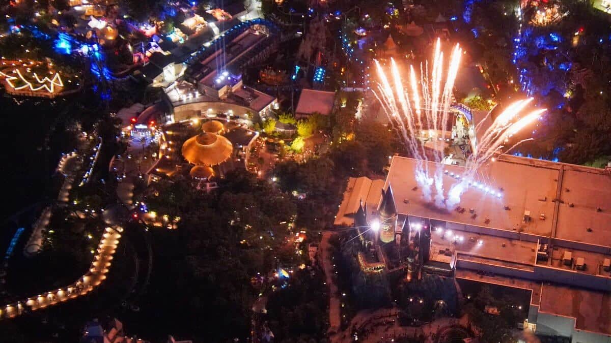 The Nighttime Lights At Hogwarts Castle