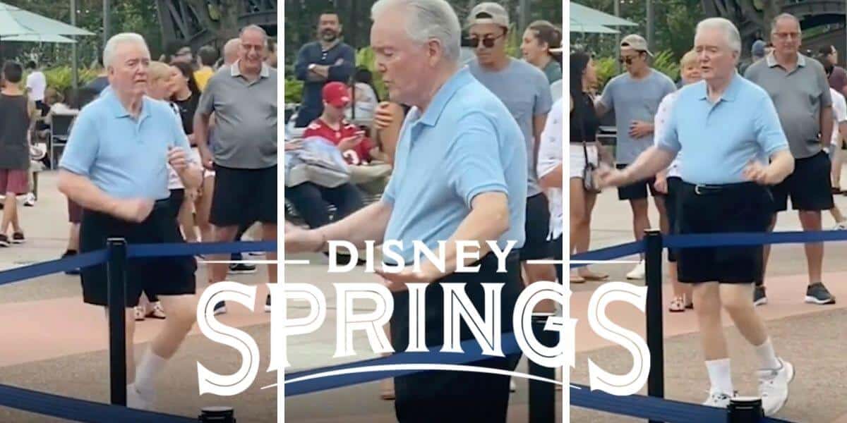 man dancing at disney springs