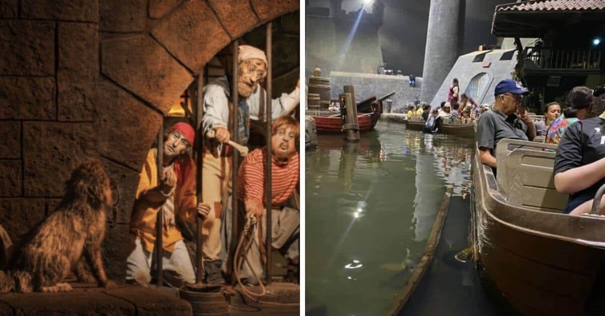 pirates ride (left) pirates of the caribbean evacuation (right)