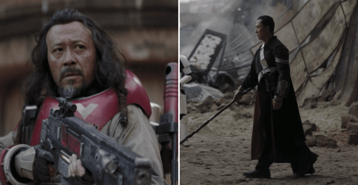 Baze Malbus (left) and Chirrut Îmwe (right)