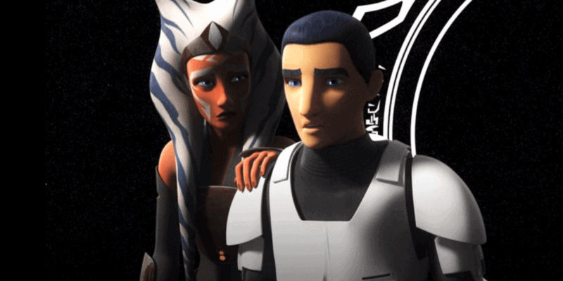 Ahsoka Tano (Ashley Eckstein) left and Ezra Brigder (Taylor Gray) right in "Star Wars: Rebels"