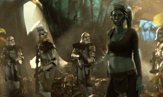 aayla secura with troopers
