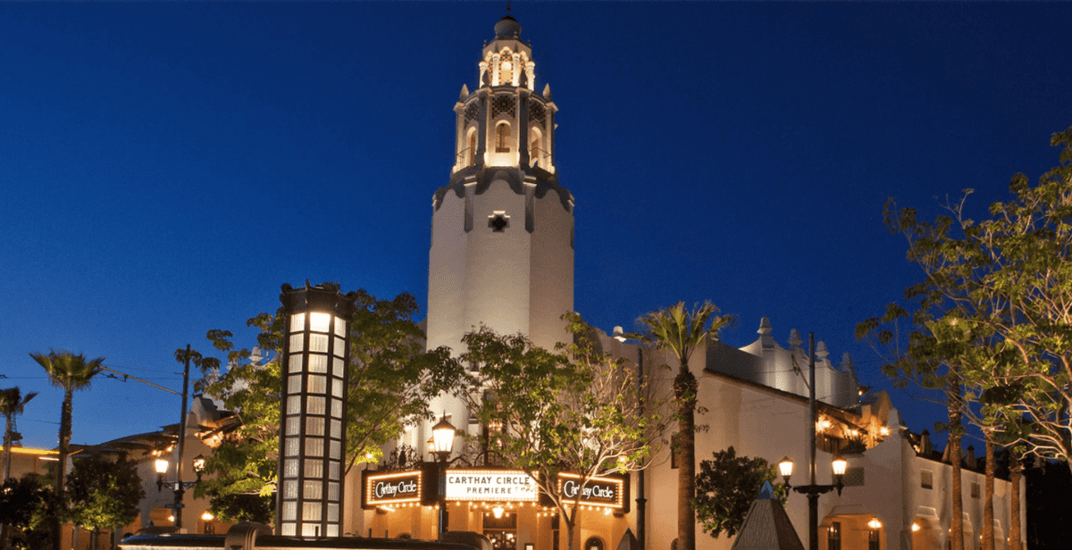 carthay circle exterior at night