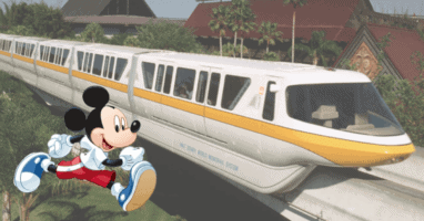 guy races monorail from polynesian header