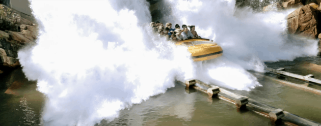 Smoke coming out of the water