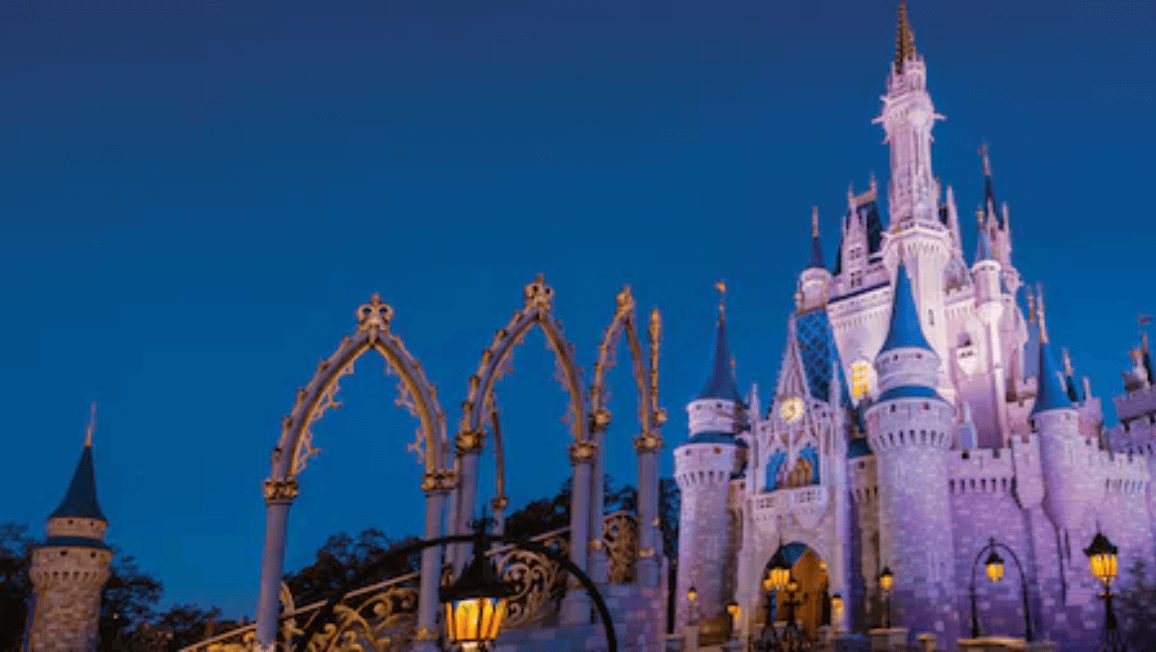 Cinderella Castle at night