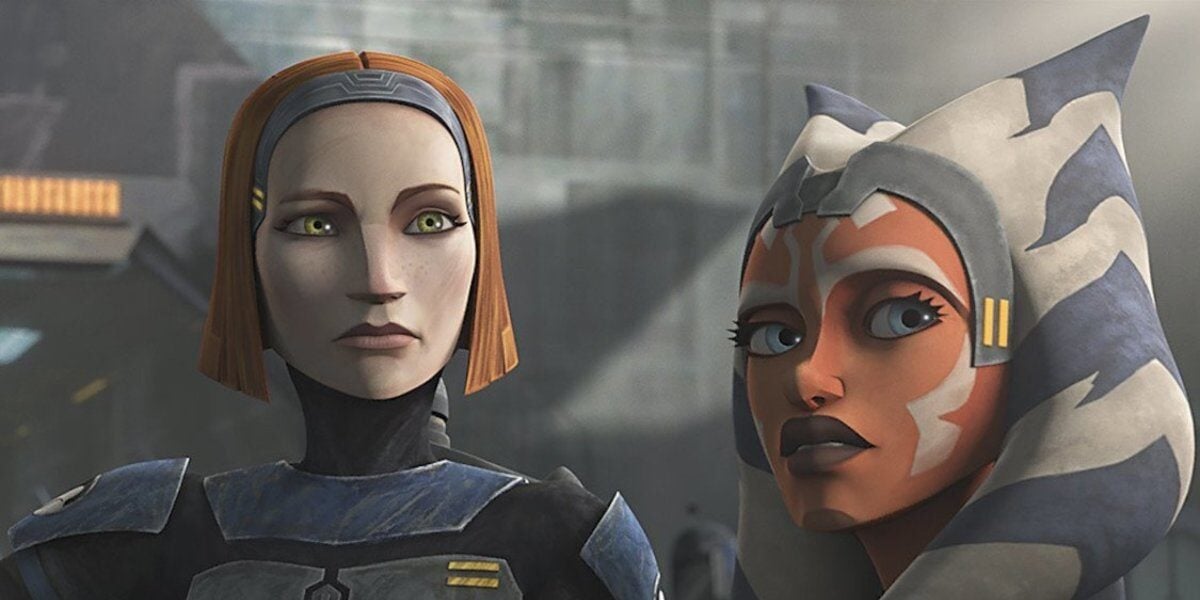 Bo-Katan Kryze (left) and Ahsoka Tano (right)