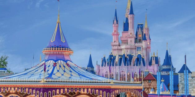 Carrousel with Cinderella Castle at Disney World