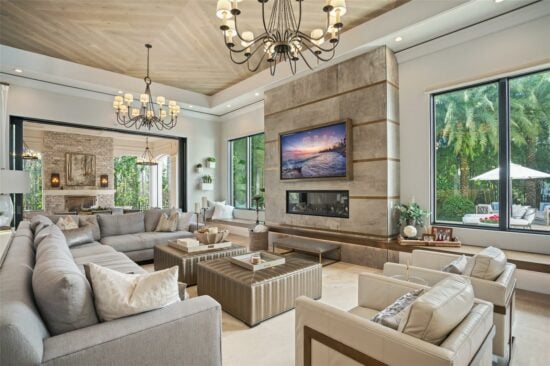 golden oak home living room
