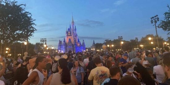 Magic kingdom crowds on happily ever after finale night