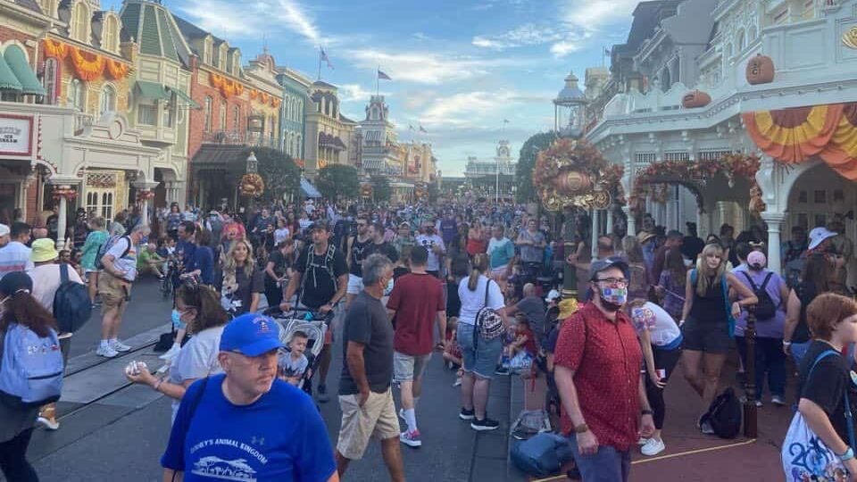 Magic kingdom crowds on happily ever after finale night