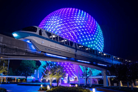 Monorail lighting for 50th anniversary