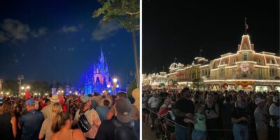 A group of people standing in front of a crowd