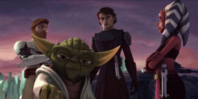 Yoda, Obi-Wan Kenobi, Anakin Skywalker and Ahsoka Tano