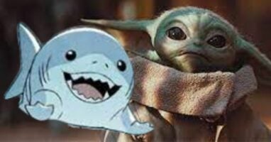 Star Wars Grogu Baby Yoda with Marvel Jeff the Land Shark Cute Characters