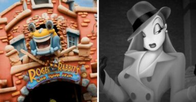 roger rabbit car toon spin (left) jessica rabbit (right)