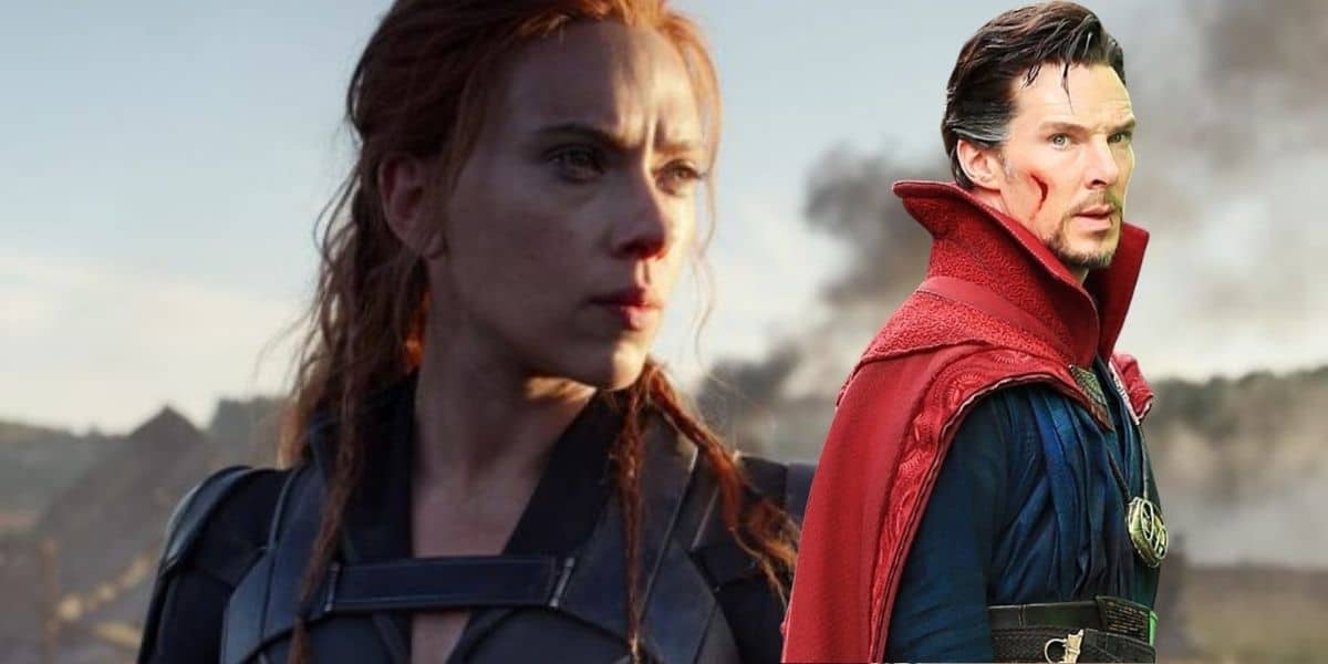 Scarlett Johansson, Benedict Cumberbatch are posing for a picture