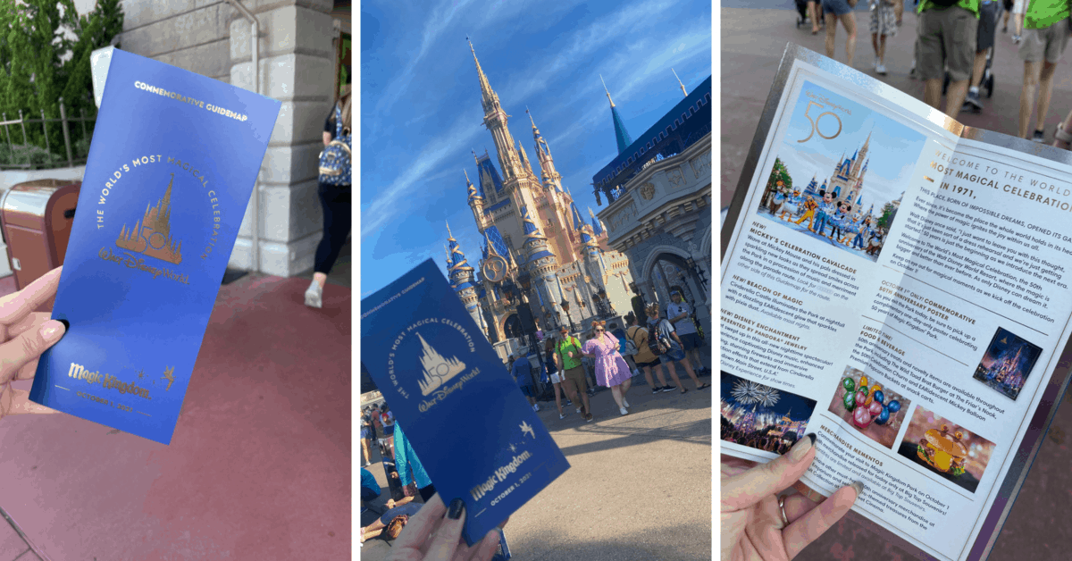 disney world 50th souvenir map feature