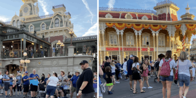 Line to enter emporium on disney world 50th