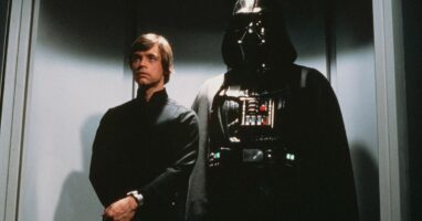 Luke Skywalker and Darth Vader in "Return of the Jedi"