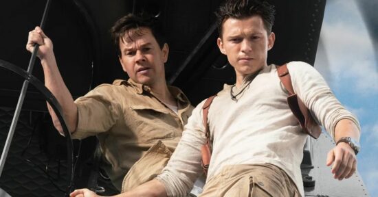 Mark Wahlberg and Tom Holland in "Uncharted" (2021)