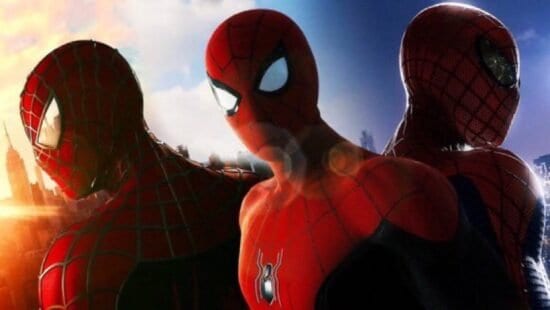 Spider-Man actors Tobey Maguire, Tom Holland, and Andrew Garfield