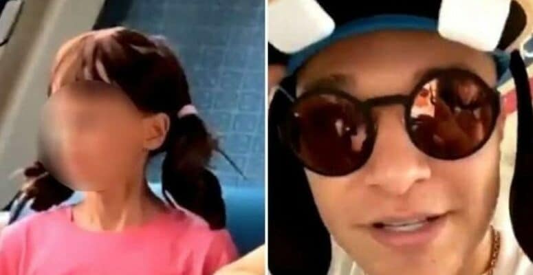 A child and a woman wearing glasses