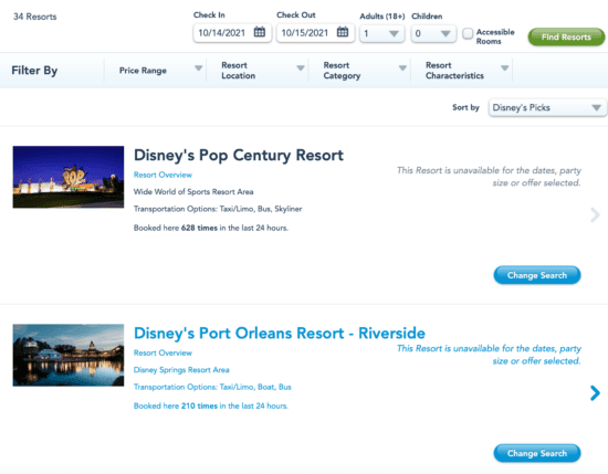 disney world reservation system