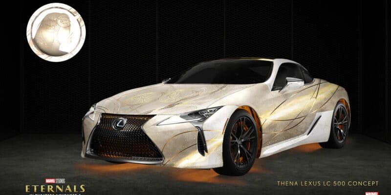Thena x Lexus LC 500: Thena, played by Angelina Jolie, is a natural fit with the sleek and stylish Lexus LC 500.