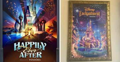 happily ever after poster (left) disney enchantment poster (right)