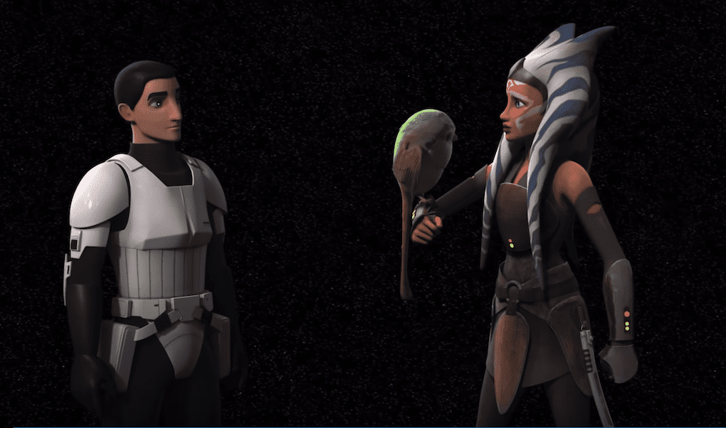 ezra bridger (left) and ahsoka tano (right) world between worlds