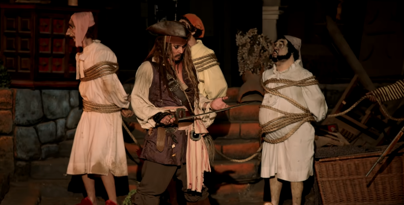 johnny depp as pirates animatronic