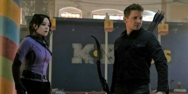 kate bishop (left) and clint barton (right) in hawkeye