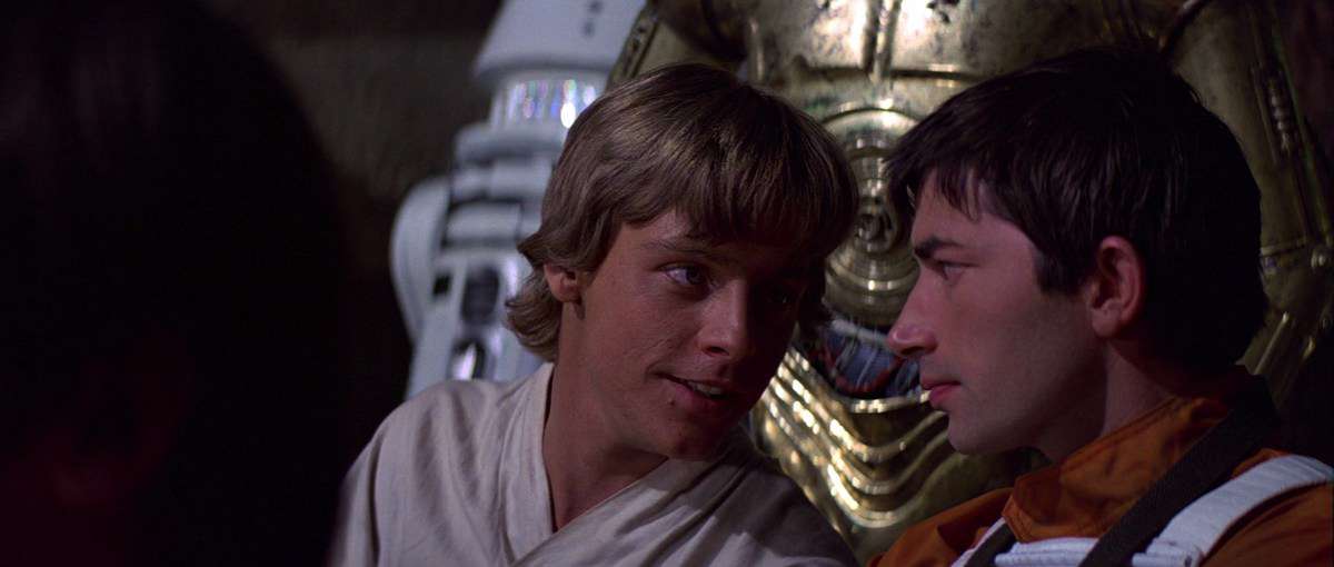 luke skywalker (left) and wedge antilles (right)