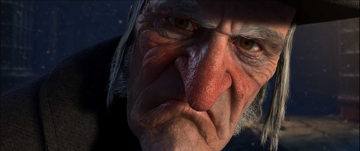 Ebenezer Scrooge (Jim Carrey) in 'A Christmas Carol' (2009)