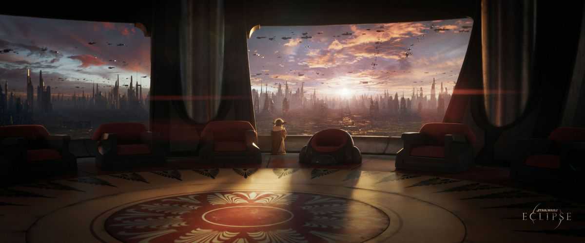 star wars eclipse yoda in jedi council room