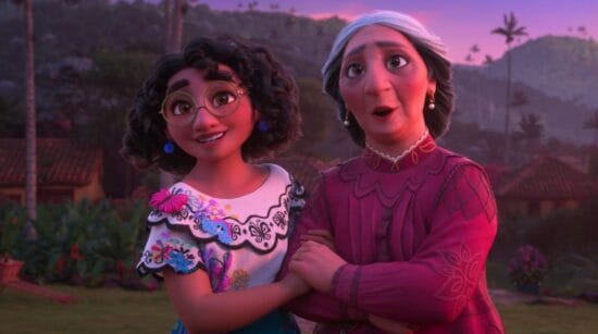 Mirabel (L) and Abuela Alma (R) in 'Encanto'