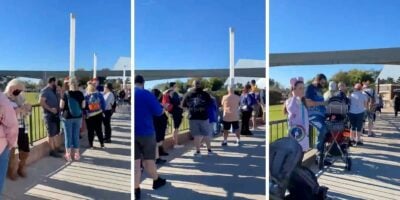 Epcot Figment popcorn bucket line
