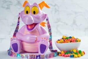 figment popcorn bucket with colored popcorn