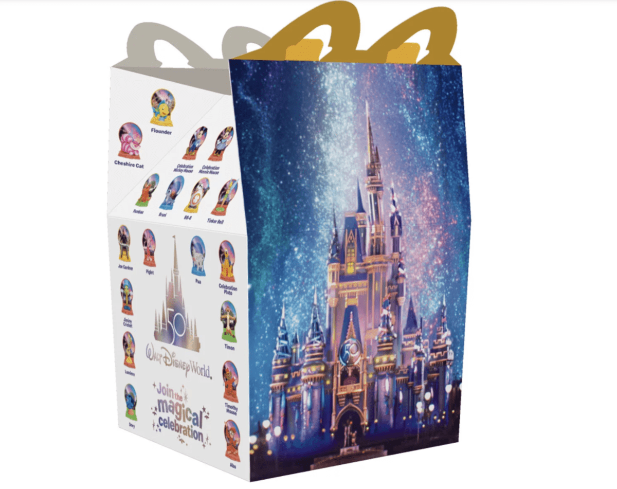 mcdonald's disney world 50th happy meal box