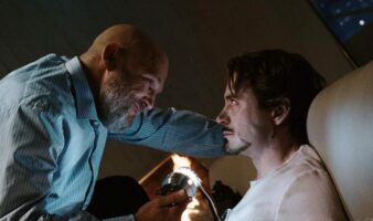 obadiah stane taking arc reactor from tony stark in iron man (2008)