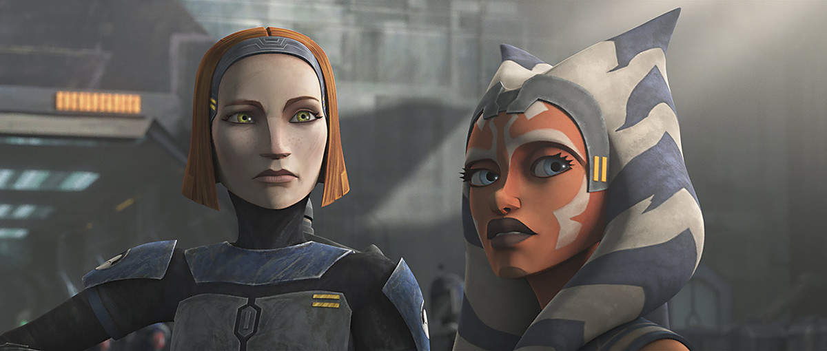 Bo-Katan Kryze (L) and Ahsoka Tano (R)